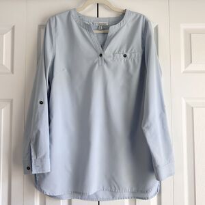 Coolibar Travel Tunic Top M Blue UPF 50 Sun Protection Lightweight Outdoor